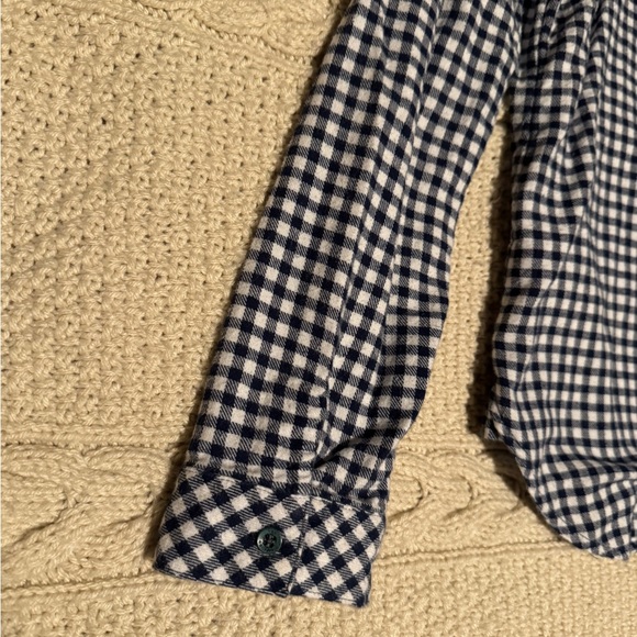 C & C California SZ S Long Sleeves Black and White Gingham Button-Up Shirt - Picture 11 of 16